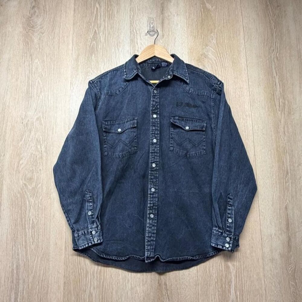 La-blues Men's Black and Blue Shirt